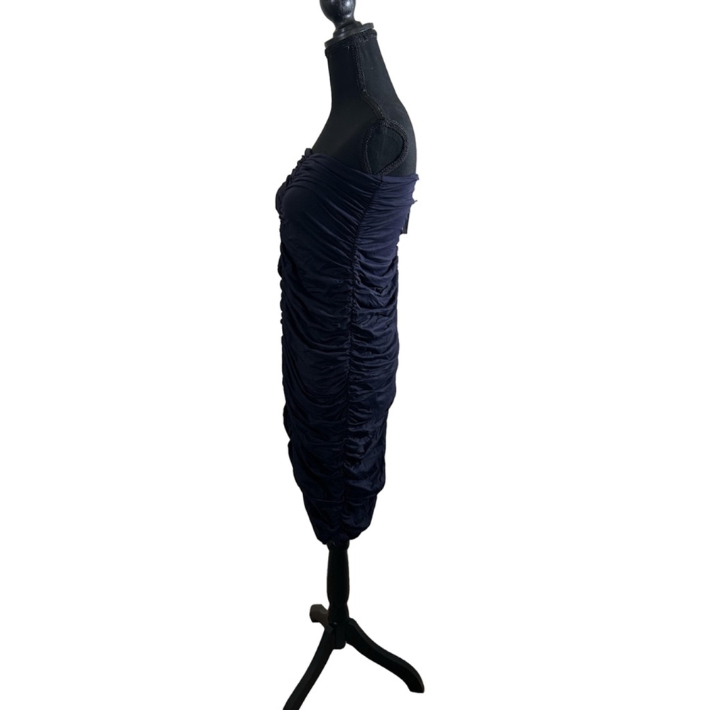 NWT SUSANA MONACO STRAPLESS DRESS WITH RUCHING - Picture 2 of 5